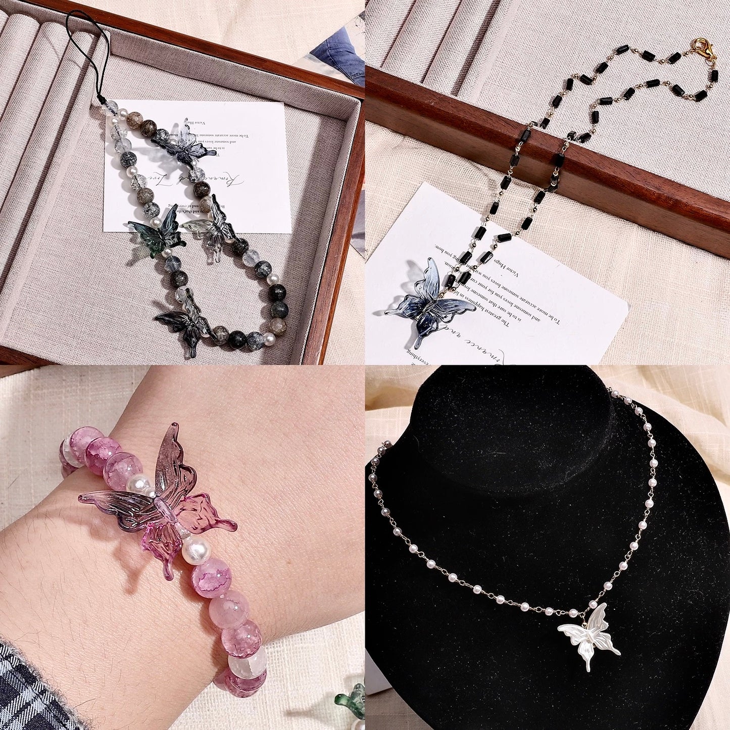 【D010】ガラス蝶々