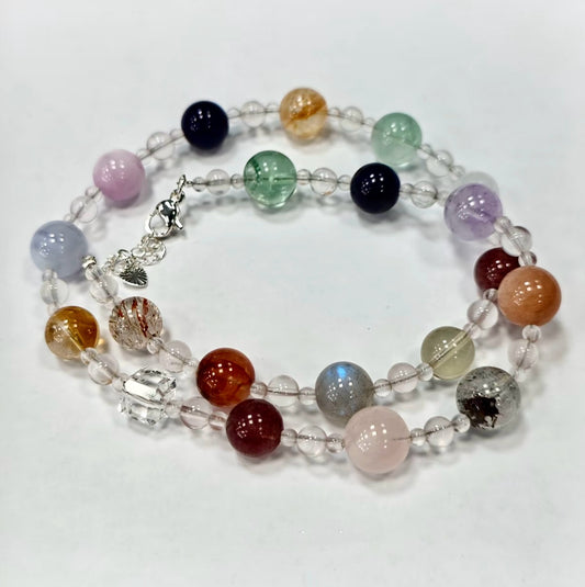 【C047】七宝クリスタルネックレス(2~10MM)