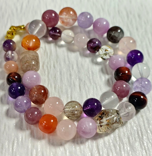 【C048】七宝クリスタル ネックレス(9~15MM)