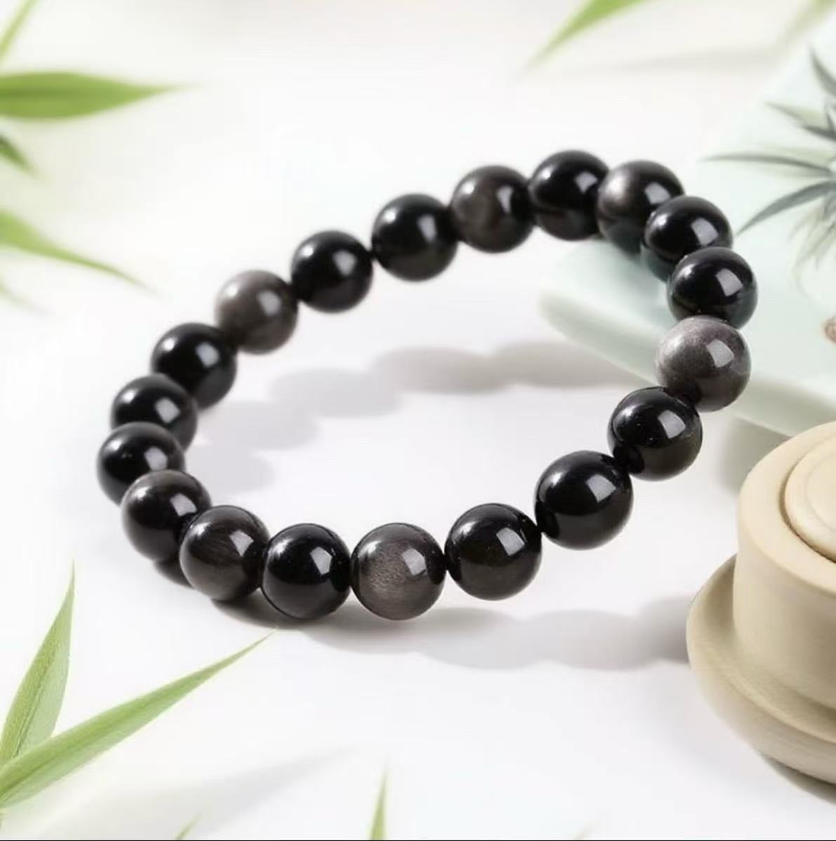 【C029】オブシディアンブレスレット（12MM）