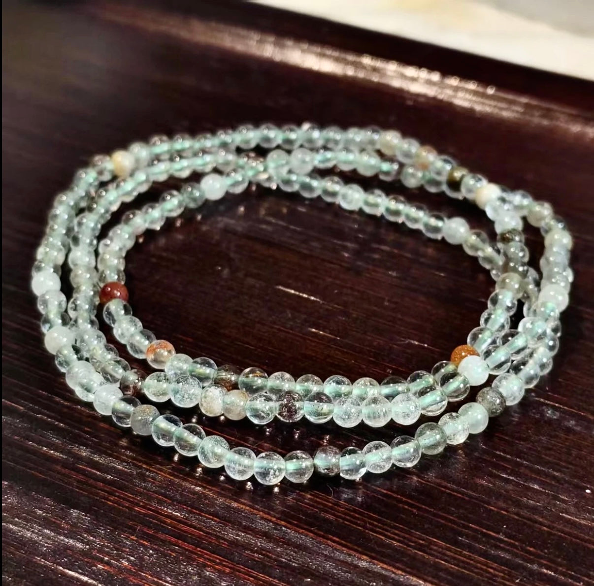 【C023】ファントムクオーツブレスレット（3MM、３周)