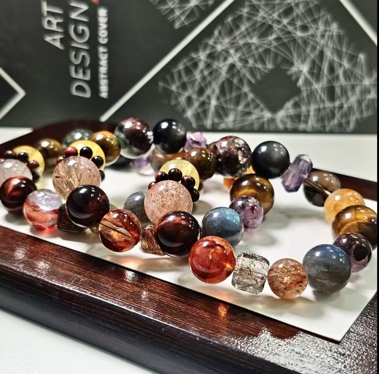 【C037】七宝クリスタル ブレスレット(約11～16MM)