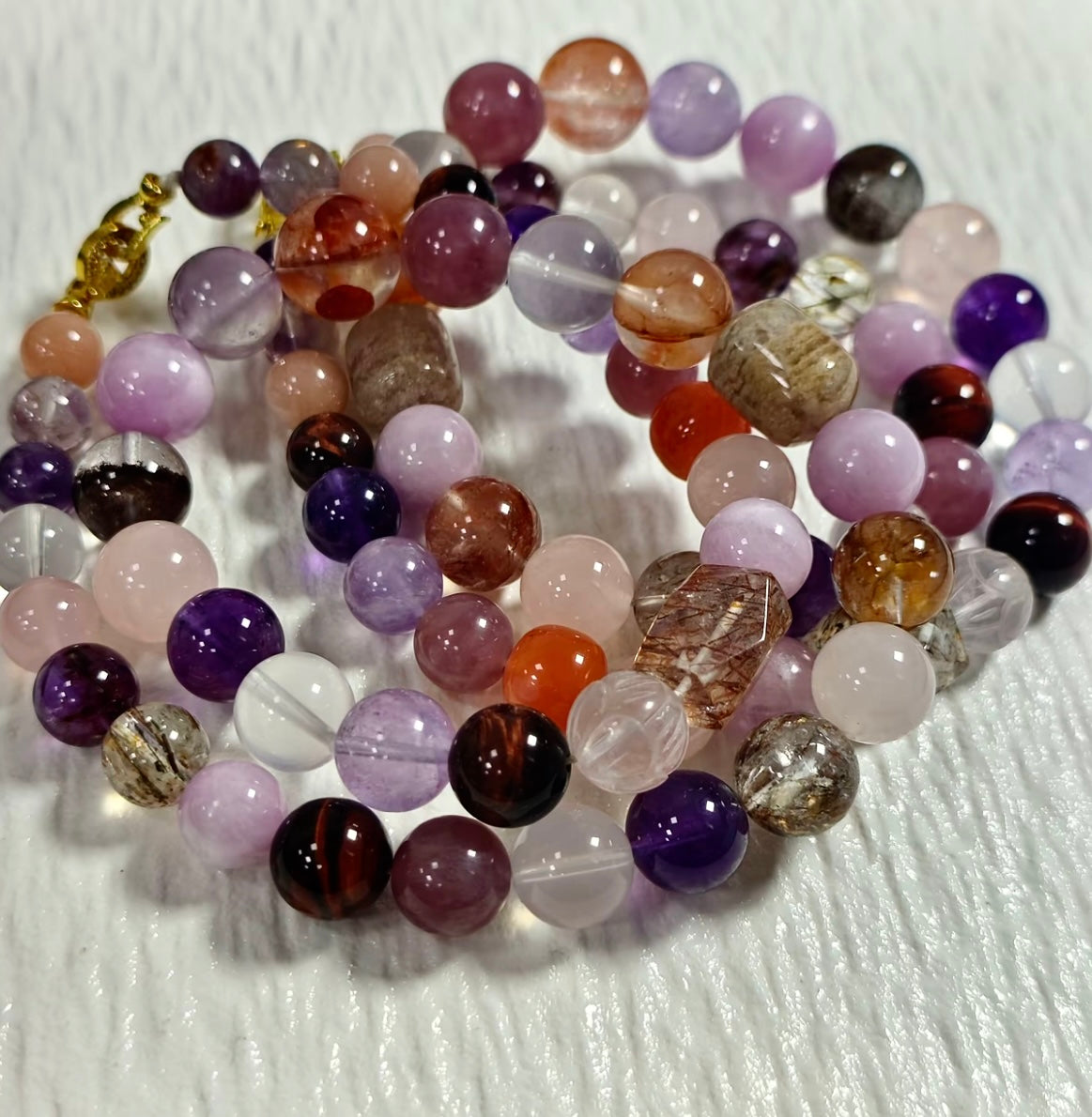 【C048】七宝クリスタル ネックレス(9～15MM)