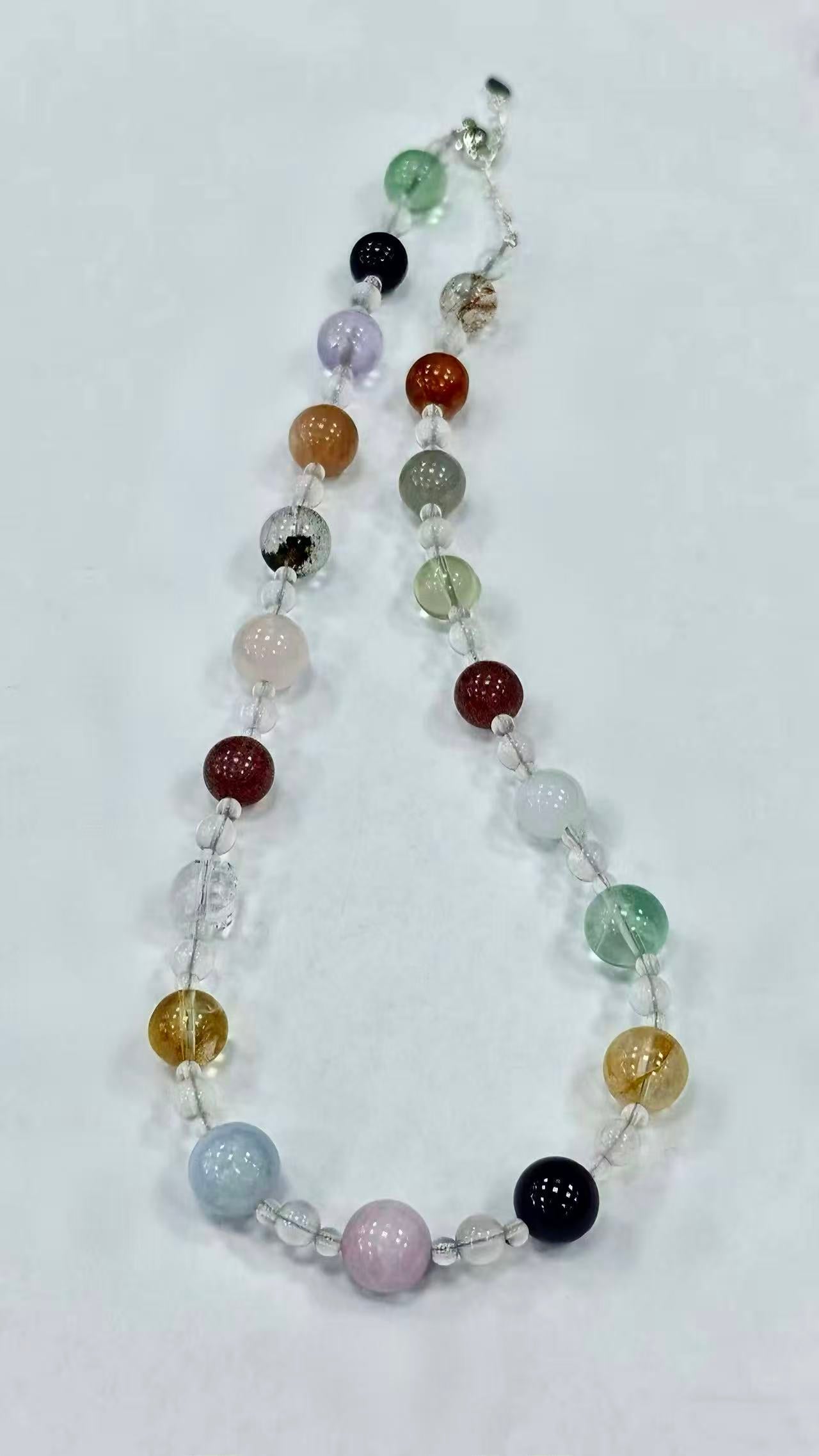 【C047】七宝クリスタルネックレス(2～10MM)