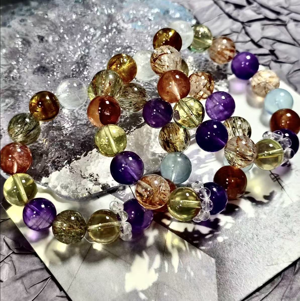 【C035】七宝クリスタル　ブレスレット(13MM)