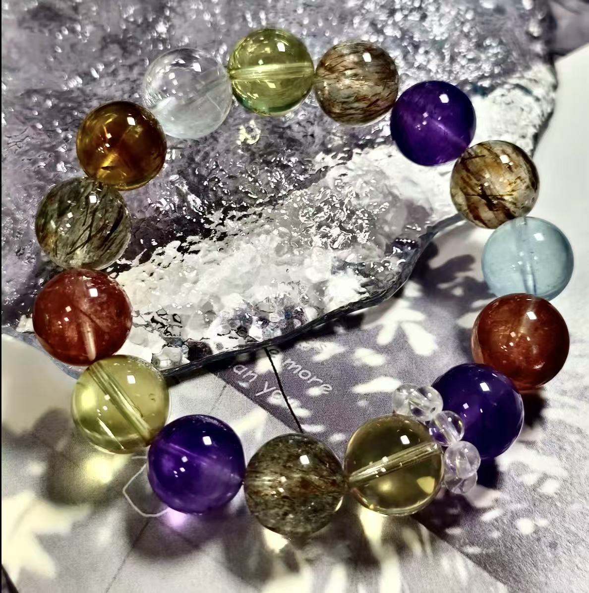 【C035】七宝クリスタル　ブレスレット(13MM)
