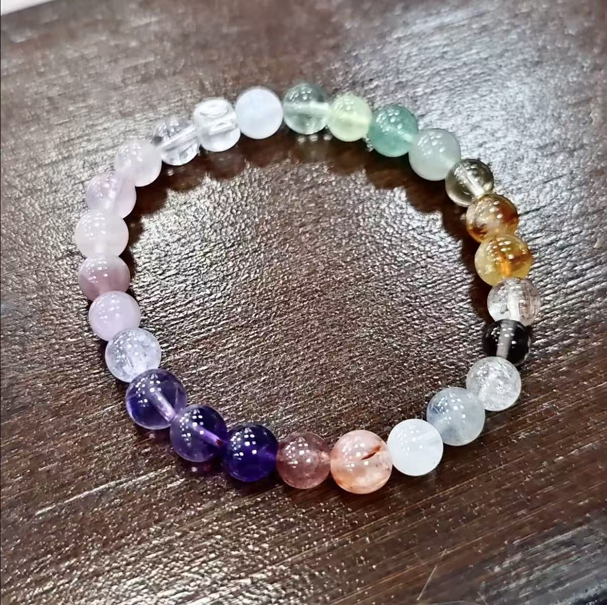 【C039】七宝クリスタルブレスレット(6～7MM)