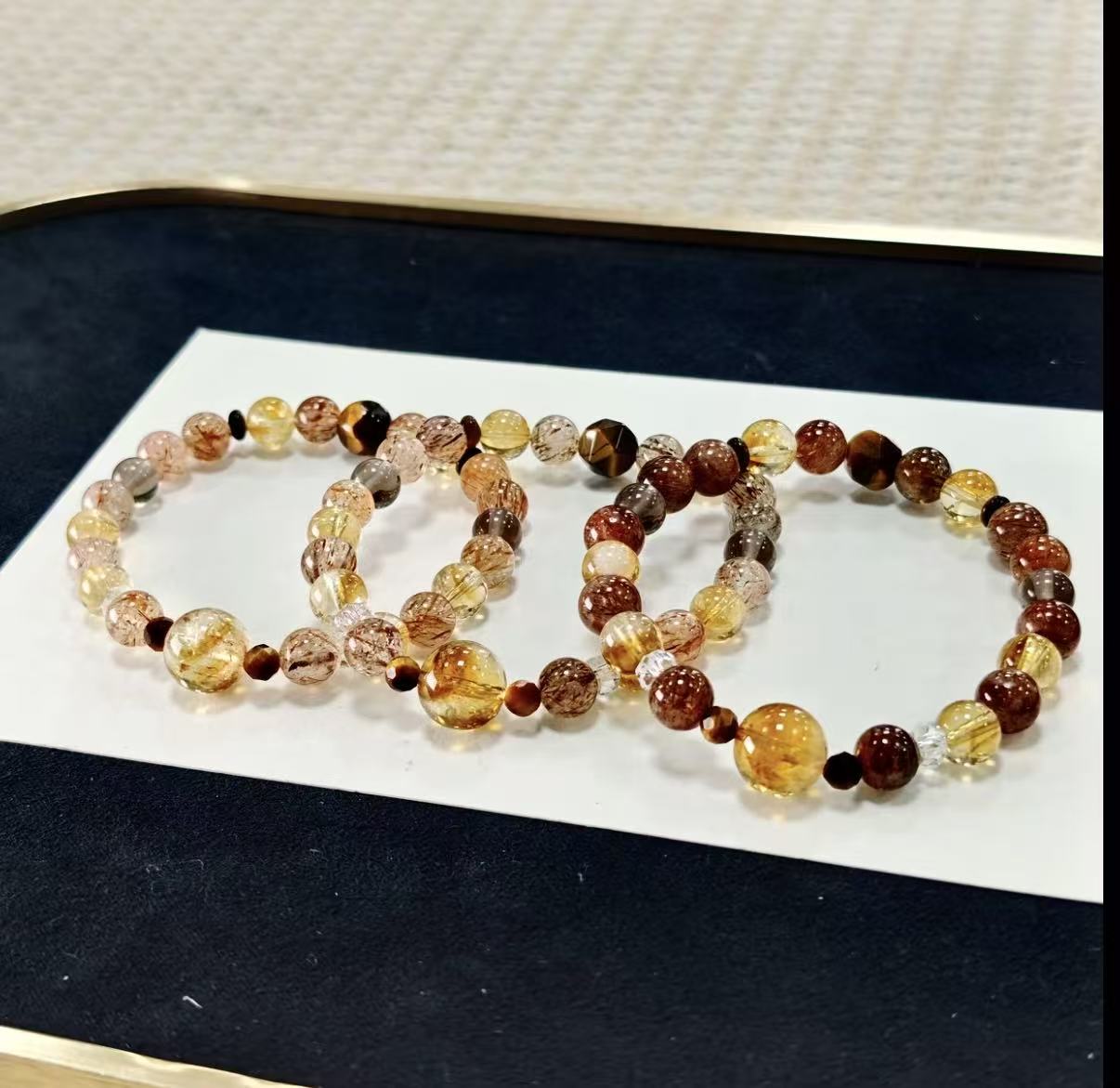 【C040】七宝クリスタルブレスレット(4～10MM)