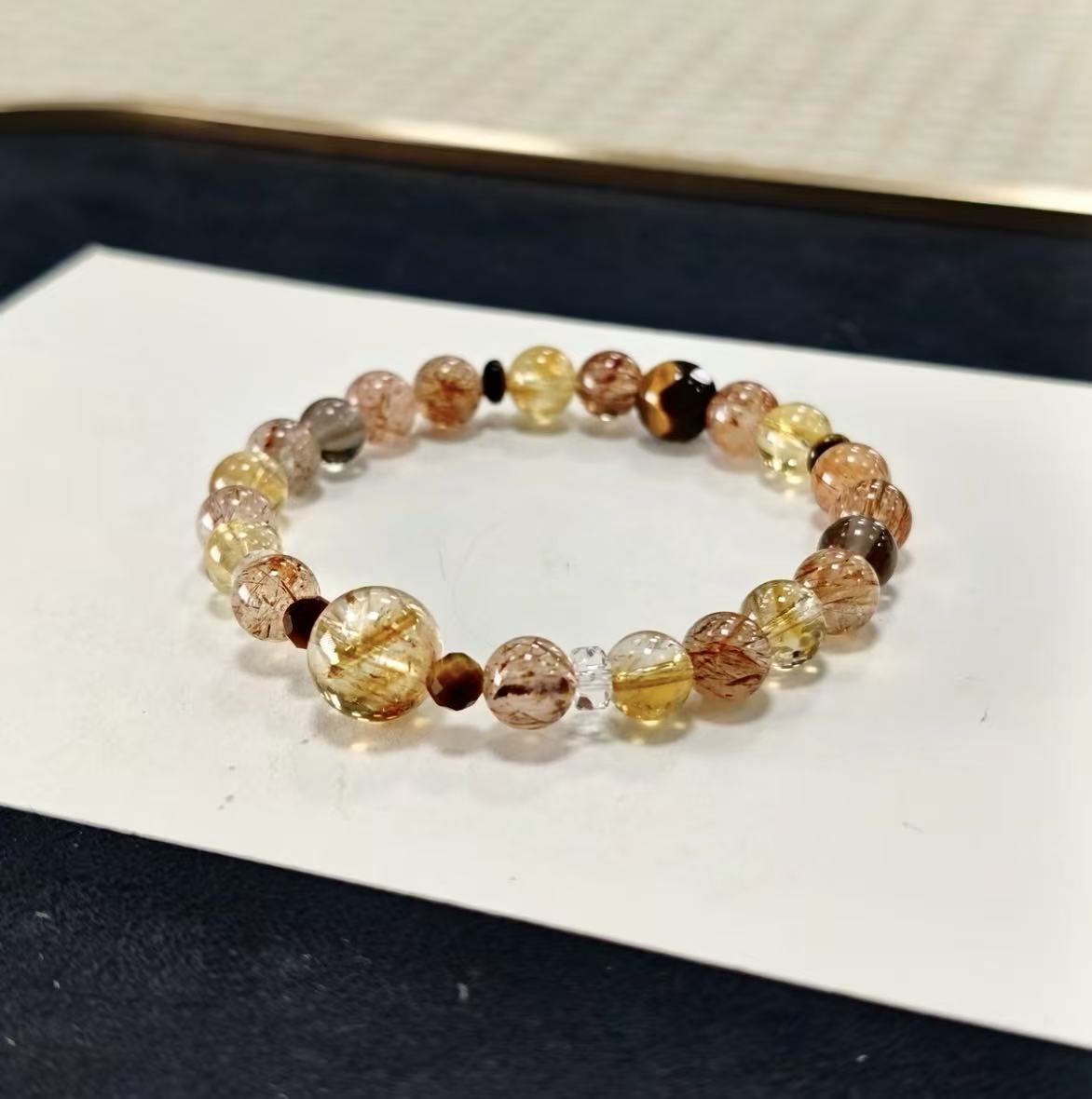 【C040】七宝クリスタルブレスレット(4～10MM)