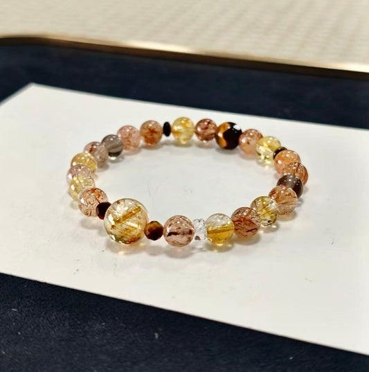【C040】七宝クリスタルブレスレット(4～10MM)