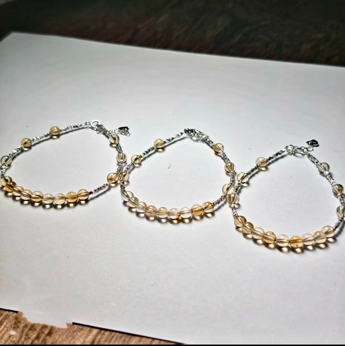 【C017】シトリンブレスレット(4MM)