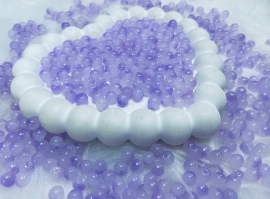 【A031】紫陽花の雫　高品質ガラスビーズ（6MM）
